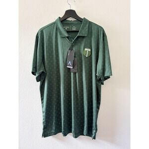 Antigua Portland Timbers MLS Spark Polo Shirt Men Green XL Short Sleeve NWT